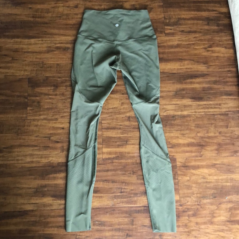 Army green lululemon leggings